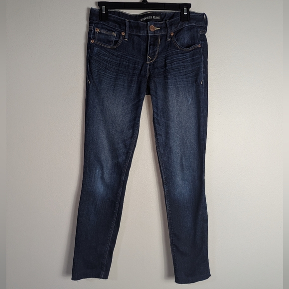 2 Express Dark Wash Ankle Skinny Stella Low Rise Jeans - Picture 1 of 5